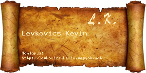 Levkovics Kevin névjegykártya